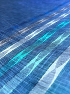 Noori Couture blue handwoven modal and silk shawl with elegant striped pattern and soft textured finish