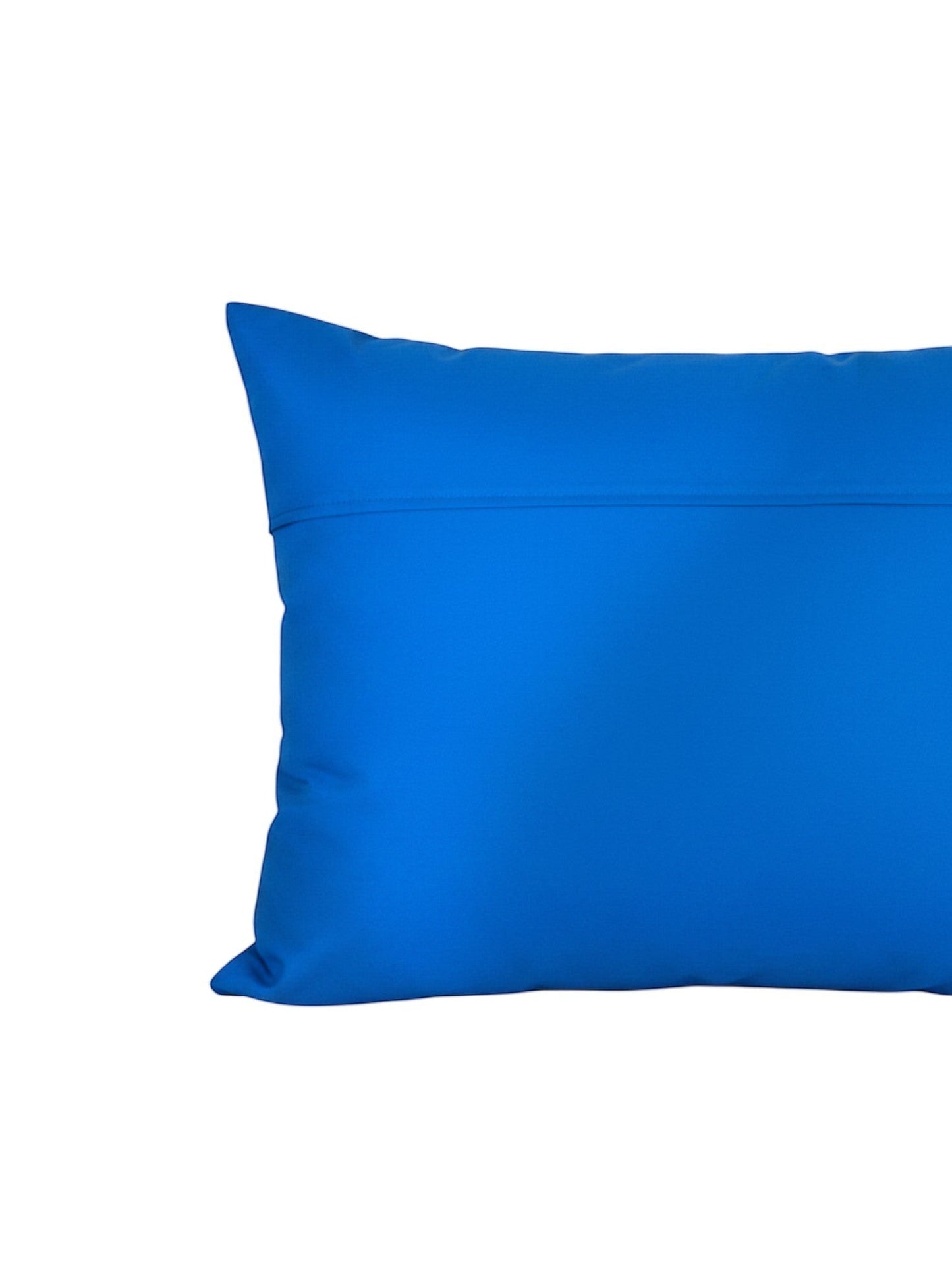 Noori Couture royal cushion cover in vibrant blue, featuring a textured fabric and elegant design. Perfect for sofas and beds.