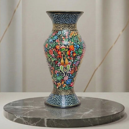 Hand-Painted Paper Mâché Art Vase – Limited Edition | Luxury Collectible