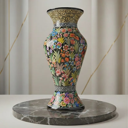 Hand-Painted Paper Mâché Art Vase – Limited Edition | Luxury Collectible